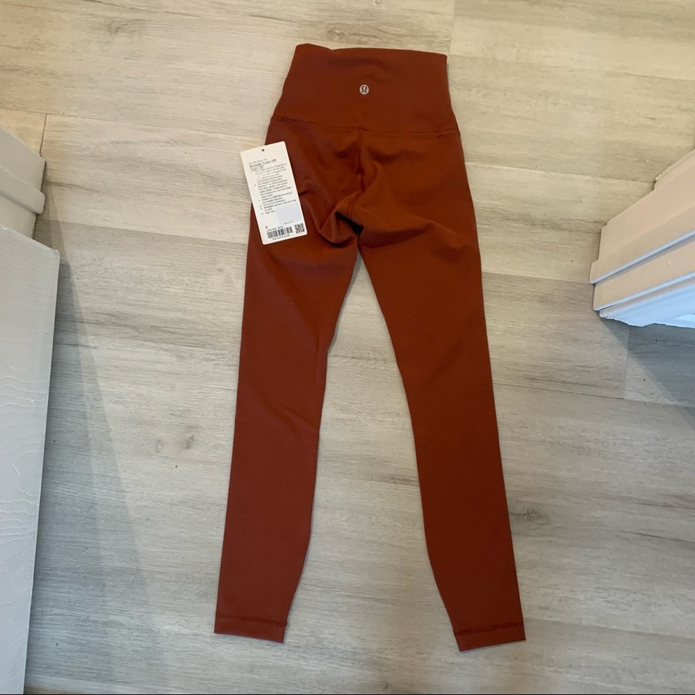 NWT Lululemon Wunder Train Dark Terracotta 25”